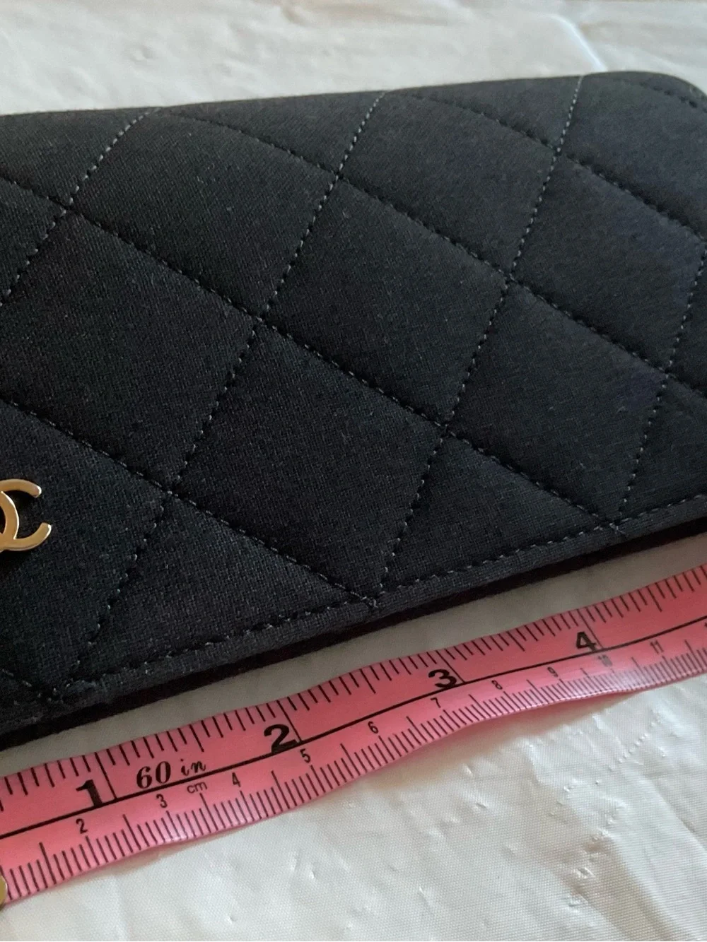 Chanel Black Quilted Fabric Soft Sunglasses Case Gold CC Logo
